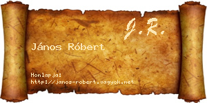 János Róbert névjegykártya