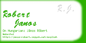 robert janos business card
